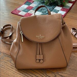 Kate Spade Tan Leather Backpack